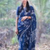 BIN_2163.JPG Cycle Indigo Mulmul Saree