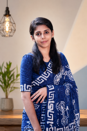 Cycle Indigo Mulmul Saree